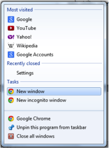 Mở cửa sổ Chrome mới