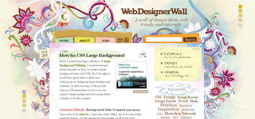 Large Backgrounds in Web Design